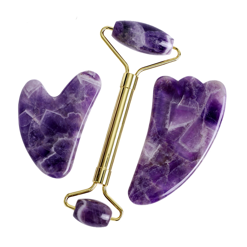 Spa Wellness Locations - Gouache Amethyst Natural Stone Facial Massager