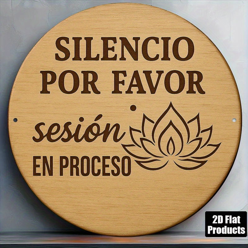 2D Metal Sign Silencio Por Fav - Spa Wellness Yoga recension och pris