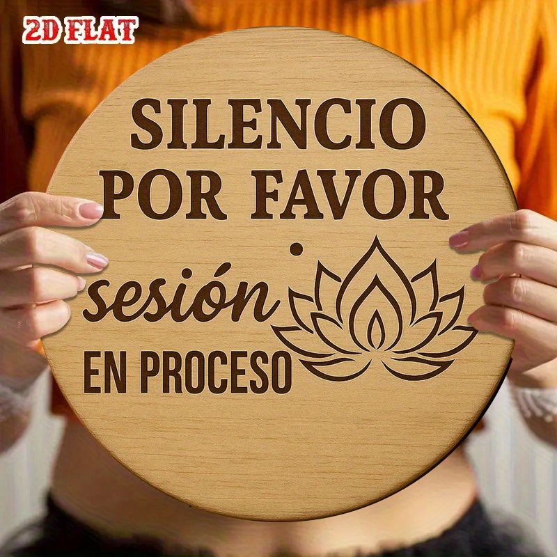 2D Metal Sign Silencio Por Fav - Spa Wellness Yoga recension och pris