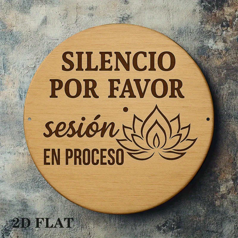 2D Metal Sign Silencio Por Fav - Spa Wellness Yoga recension och pris