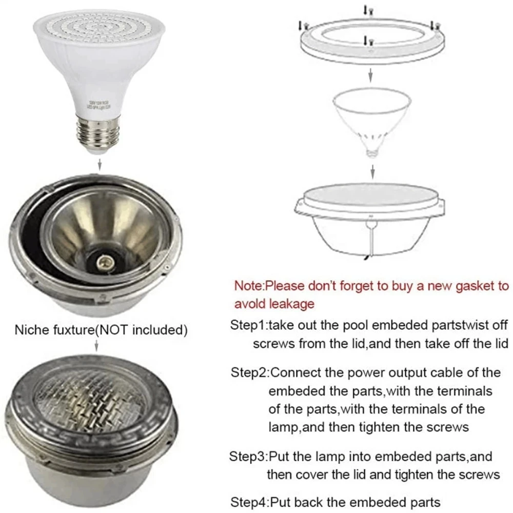 LED Swimming Pool Light E27 E2 - Xy Spa & Wellness George Town Reviews recension och pris