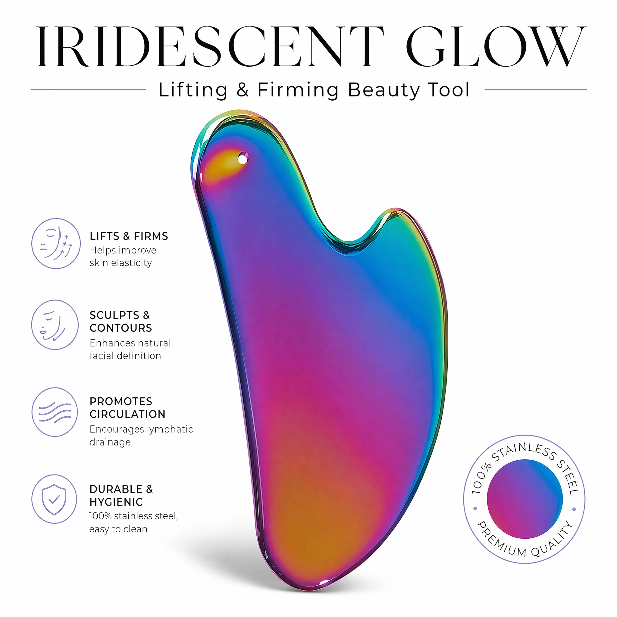 1Pcs Stainless Steel Gua Sha B - Spa Y Wellness recension och pris